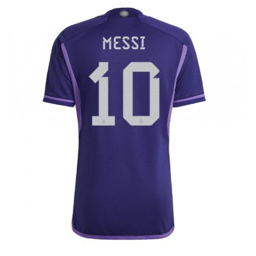 Argentina Lionel Messi #10 Replica Away Shirt World Cup 2022 Short Sleeve